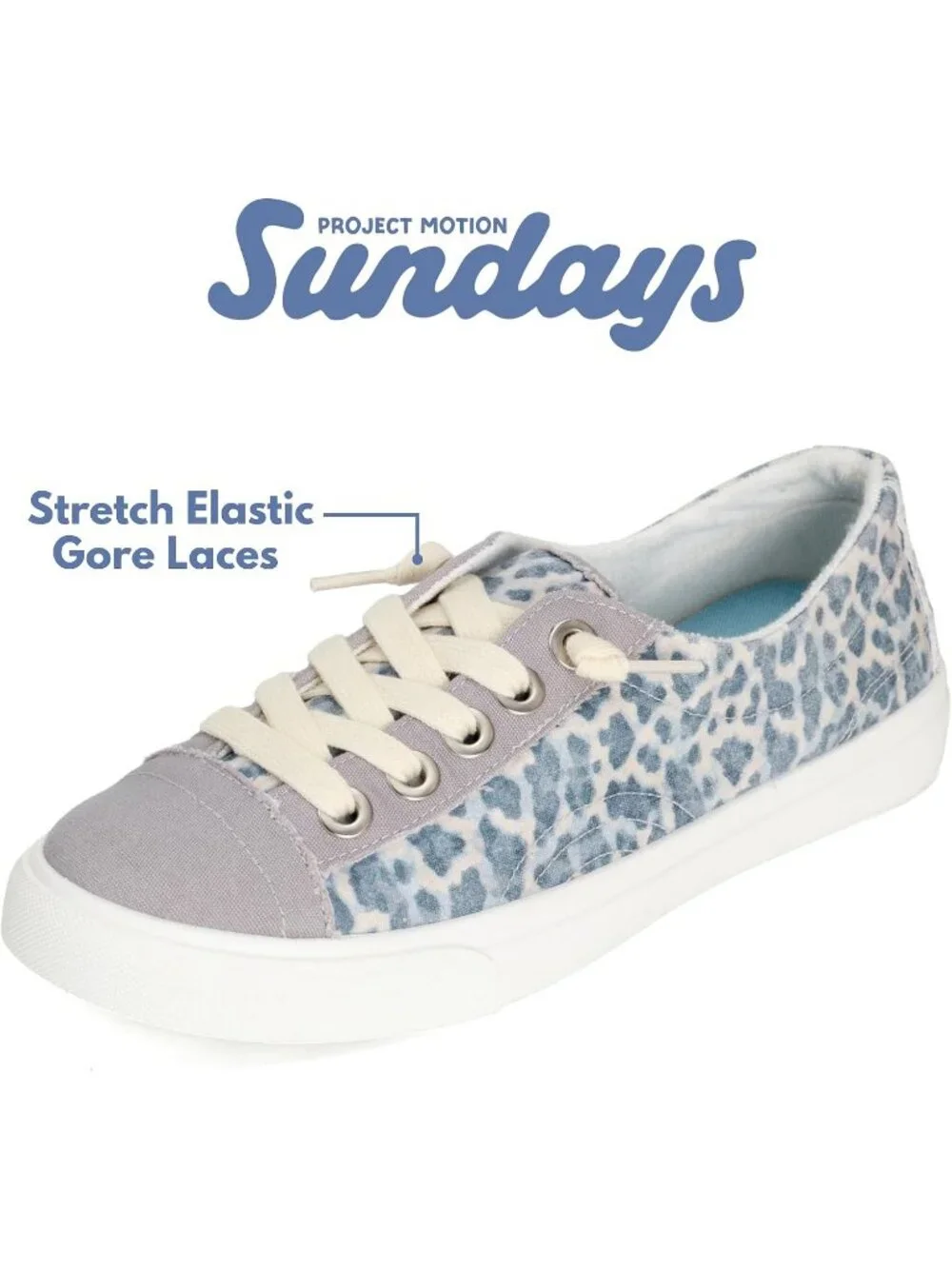 Women's Grey Canvas Memory Foam Insole Non Slip and Lightweight Sneakers